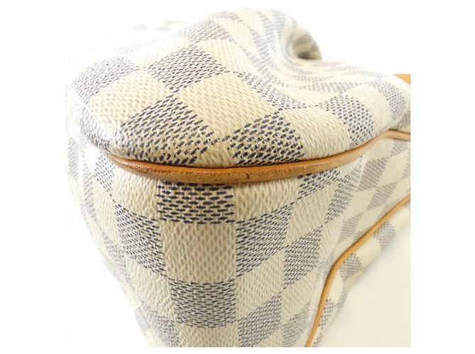 Borsa a tracolla Louis Vuitton Damier Azur Siracusa MM Bianco Blu - vista 3