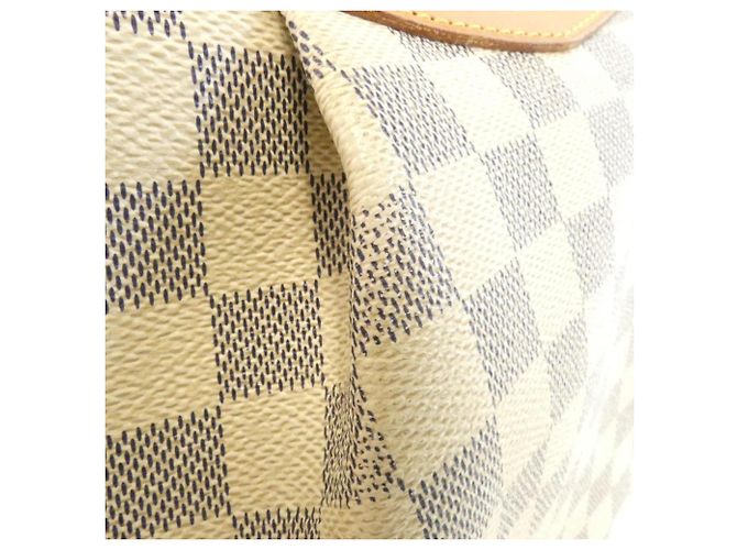 Borsa a tracolla Louis Vuitton Damier Azur Siracusa MM Bianco Blu - vista 4