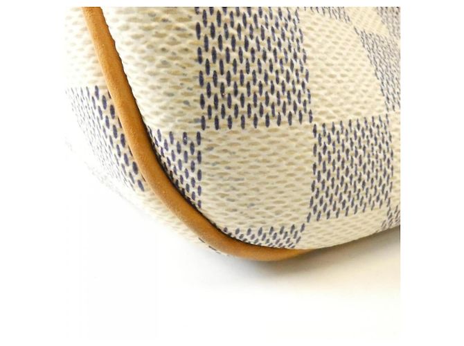 Borsa a tracolla Louis Vuitton Damier Azur Siracusa PM Bianco Blu - vista 4