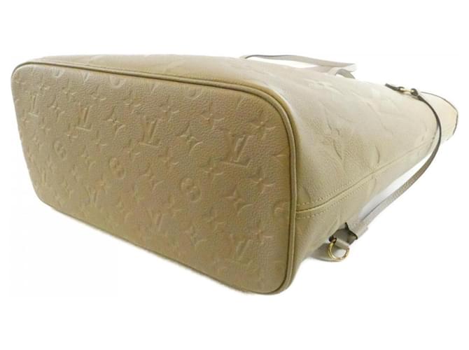 Borsa Louis Vuitton Monogram Empreinte Neverfull MM Beige Grigio - vista 2