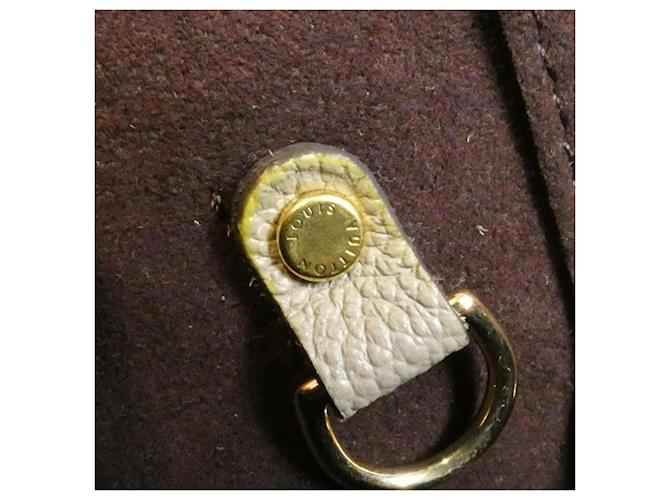 Borsa Louis Vuitton Monogram Empreinte Neverfull MM Beige Grigio - vista 6