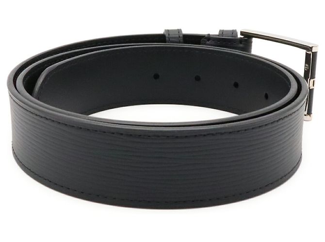Cintura Louis Vuitton in pelle Epi Nero - vista 3