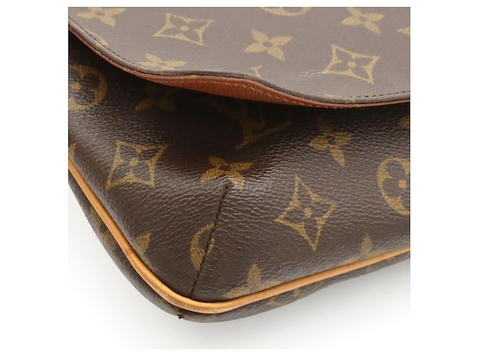Borsa a tracolla lunga Louis Vuitton Monogram Musette Tango Marrone Monogramma - vista 4
