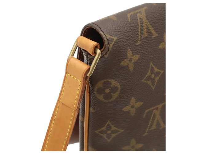 Borsa a tracolla lunga Louis Vuitton Monogram Musette Tango Marrone Monogramma - vista 5
