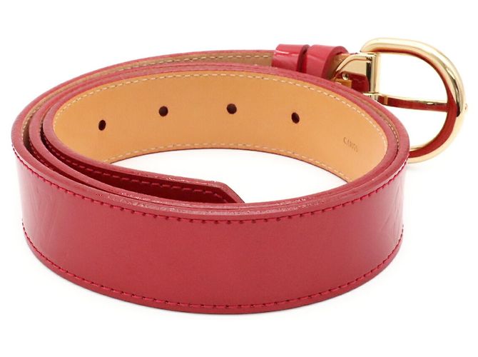 Cintura Louis Vuitton Monogram Vernis Rosso - vista 3