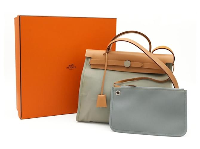 Borsa Hermès Herbag Zip PM Blu chiaro - vista 10