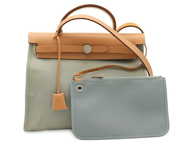 Borsa Hermès Herbag Zip PM Blu chiaro - vista 2