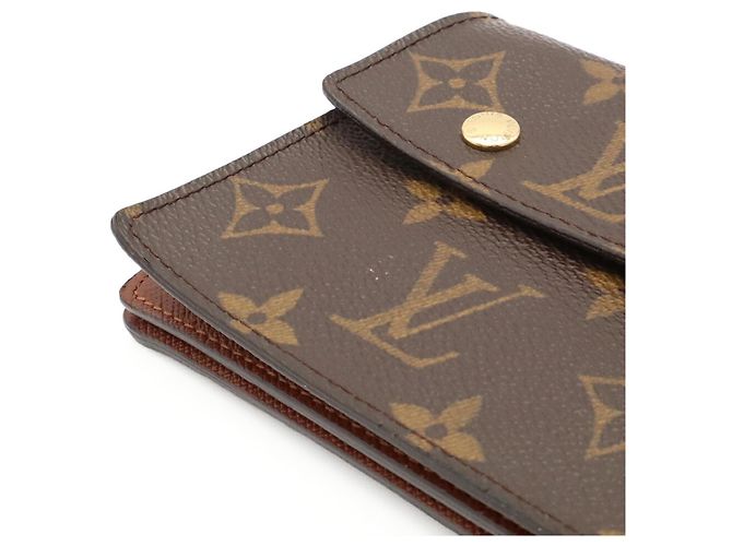 Cartera larga bi-fold Monogram Louis Vuitton Castaño Monograma - vista 6
