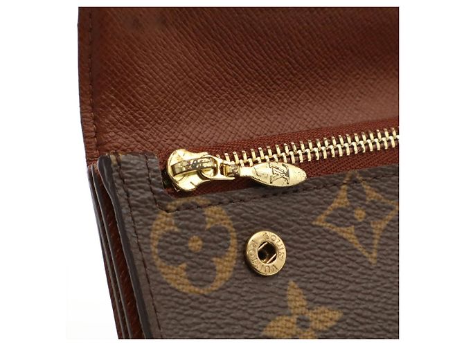 Cartera larga bi-fold Monogram Louis Vuitton Castaño Monograma - vista 8