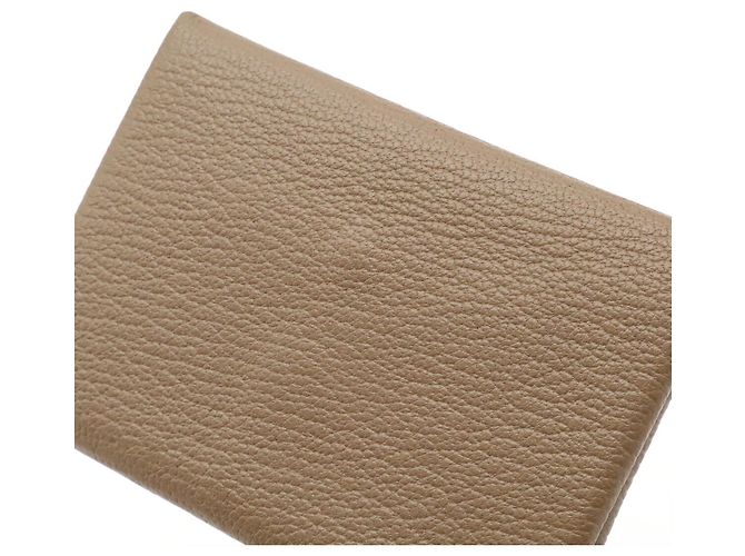 Hermès Hermes Calvi Duo Geldbörse/Münzbeutel Grau Taupe - Ansicht 5