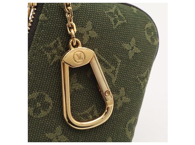 Louis Vuitton Monogram Mini Lin Pochette Cle Wallet Verde Caqui - vista 5