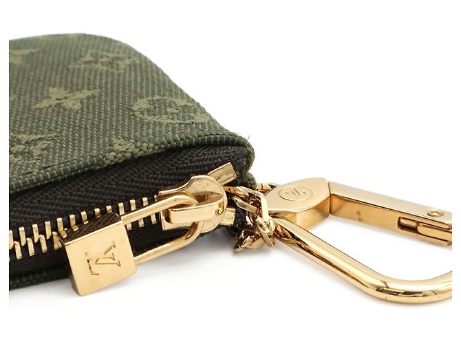 Louis Vuitton Monogram Mini Lin Pochette Cle Wallet Verde Caqui - vista 6