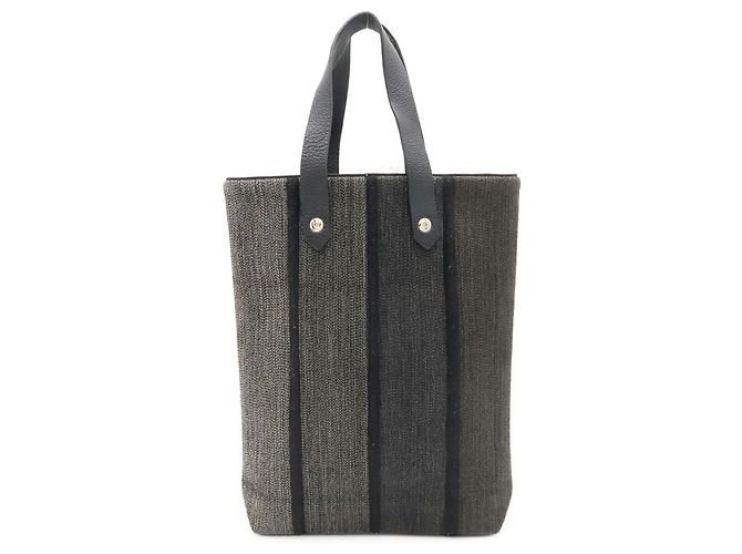 Hermès Borsa Tote Hermes Amedaba Diago PM Marrone Nero - vista 2