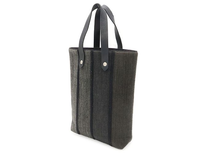 Hermès Borsa Tote Hermes Amedaba Diago PM Marrone Nero - vista 3
