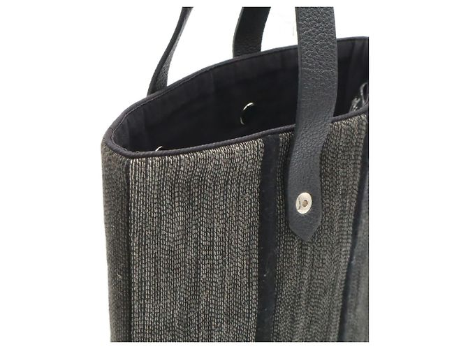 Hermès Borsa Tote Hermes Amedaba Diago PM Marrone Nero - vista 7