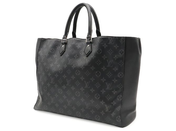 Louis Vuitton Monogram Eclipse Grand Sac Tote Bag Marrom Preto - vista 2