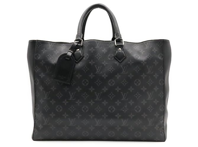 Louis Vuitton Monogram Eclipse Grand Sac Tote Bag Marrom Preto - vista 3