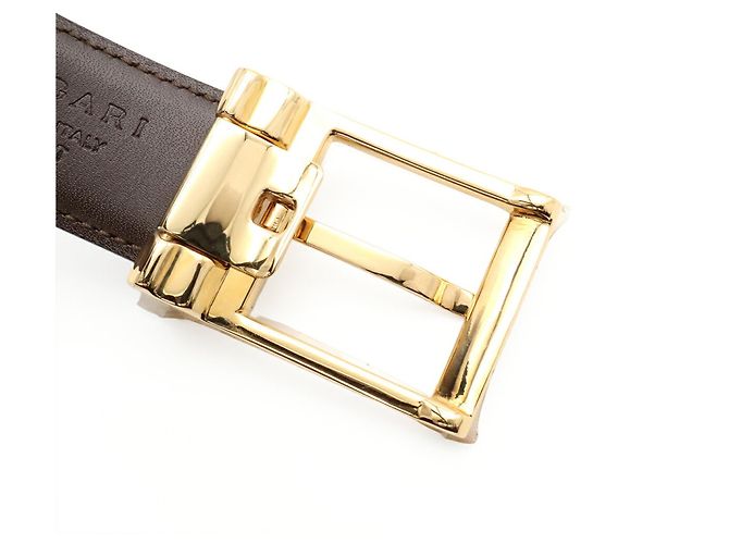 Bvlgari Bulgari Square Buckle Reversible Belt Brown Black Dark brown - view 5