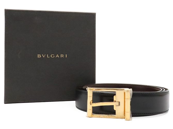 Bvlgari Bulgari Square Buckle Reversible Belt Brown Black Dark brown - view 8