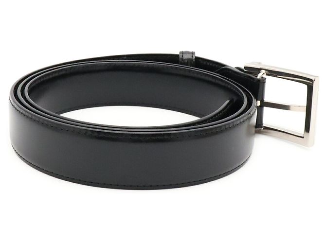 Bulgari Bvlgari Ledergürtel mit quadratischer Schnalle Schwarz - Ansicht 3