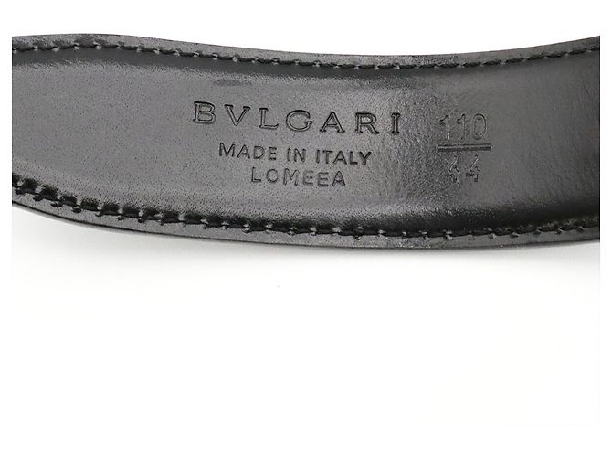 Bulgari Bvlgari Ledergürtel mit quadratischer Schnalle Schwarz - Ansicht 8