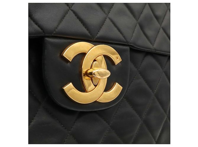Borsa a tracolla Chanel Large Matelassé con doppia catena Nero - vista 6