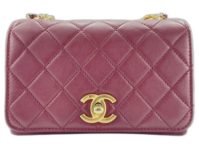 Borsa a tracolla Chanel Mini Matelassé Rosso - vista 2