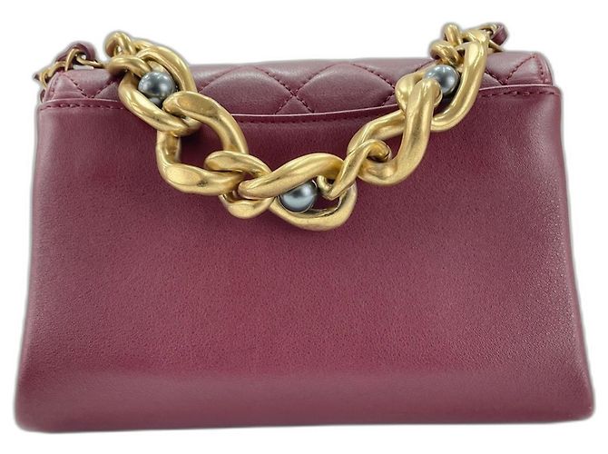 Borsa a tracolla Chanel Mini Matelassé Rosso - vista 3