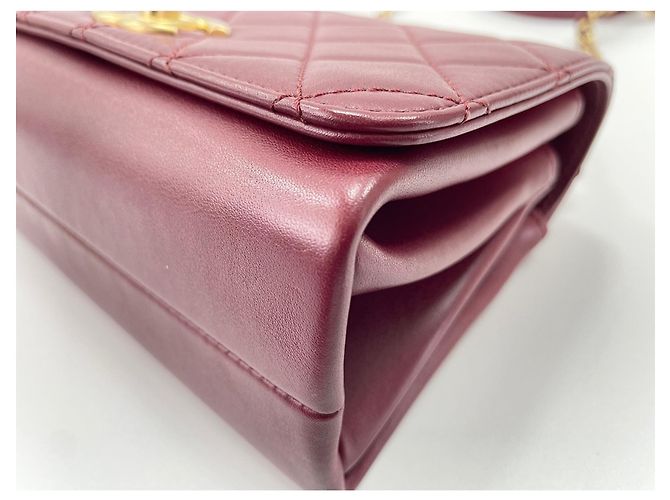 Borsa a tracolla Chanel Mini Matelassé Rosso - vista 9
