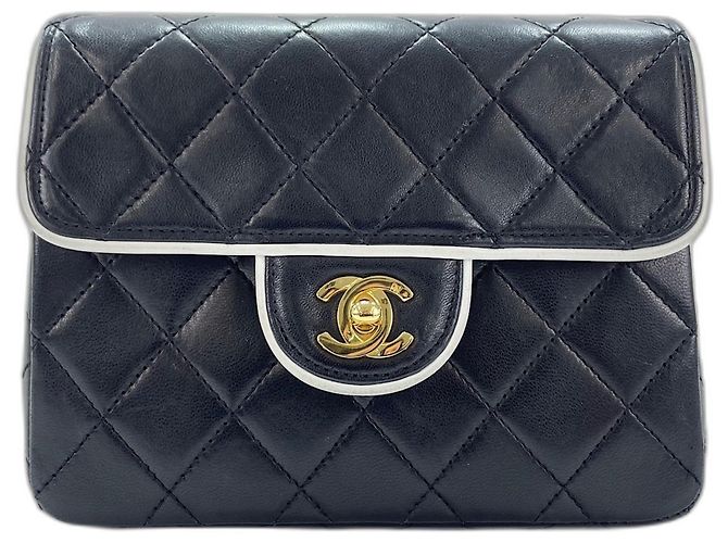 Borsa a tracolla Chanel Mini Matelassé Nero - vista 2