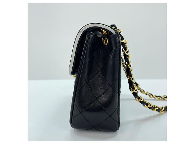 Borsa a tracolla Chanel Mini Matelassé Nero - vista 5