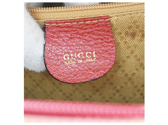 Zaino Gucci Vintage in camoscio Medium Rosso - vista 6