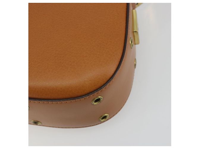 Borsa a tracolla Christian Dior Street Chic in pelle marrone e oro Auth 195980V D'oro - vista 15