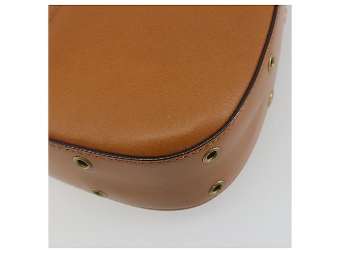 Borsa a tracolla Christian Dior Street Chic in pelle marrone e oro Auth 195980V D'oro - vista 16