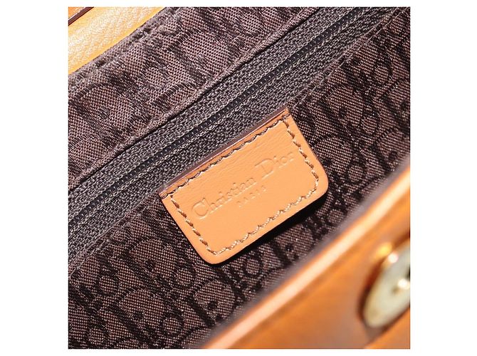 Borsa a tracolla Christian Dior Street Chic in pelle marrone e oro Auth 195980V D'oro - vista 19
