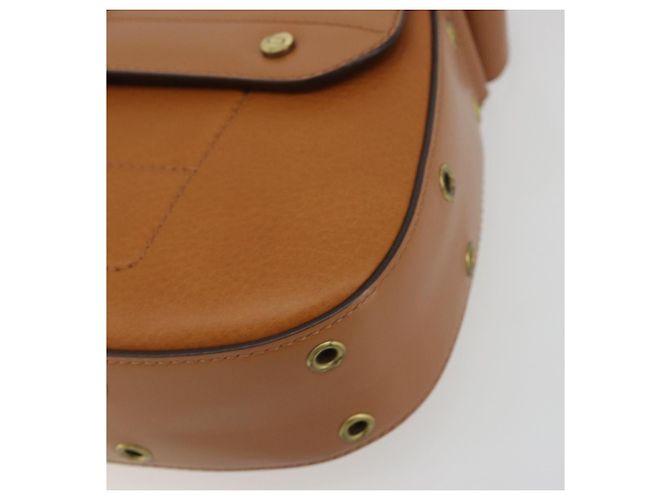 Borsa a tracolla Christian Dior Street Chic in pelle marrone e oro Auth 195980V D'oro - vista 9