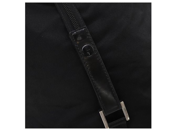 GUCCI Boston Bag Nylon Black Silver 012 0387 Auth 173869 Silvery - vista 10