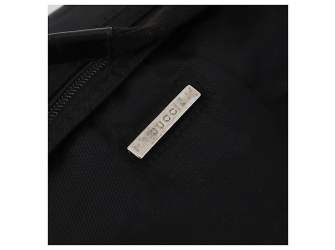 GUCCI Boston Bag Nylon Black Silver 012 0387 Auth 173869 Silvery - vista 19