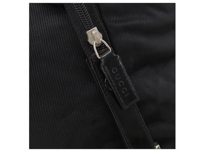 GUCCI Boston Bag Nylon Black Silver 012 0387 Auth 173869 Silvery - vista 20