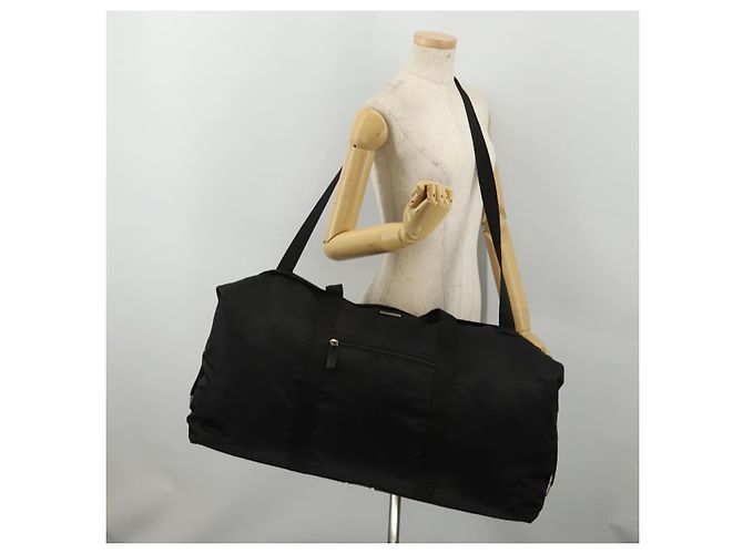 GUCCI Boston Bag Nylon Black Silver 012 0387 Auth 173869 Silvery - vista 24