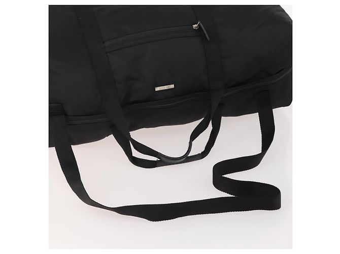 GUCCI Boston Bag Nylon Black Silver 012 0387 Auth 173869 Silvery - vista 7