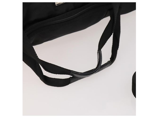 GUCCI Boston Bag Nylon Black Silver 012 0387 Auth 173869 Silvery - vista 8