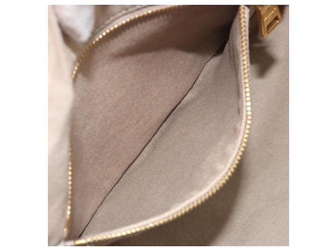 Borsa a mano PRADA Canapa MM Canvas Beige Gold Auth 196635A D'oro - vista 21