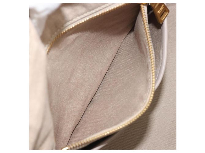 Borsa a mano PRADA Canapa MM Canvas Beige Gold Auth 196635A D'oro - vista 22
