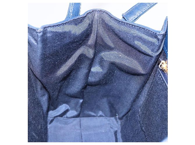 Borsa a tracolla VALENTINO in pelle blu navy e oro Auth BA14965 - vista 20