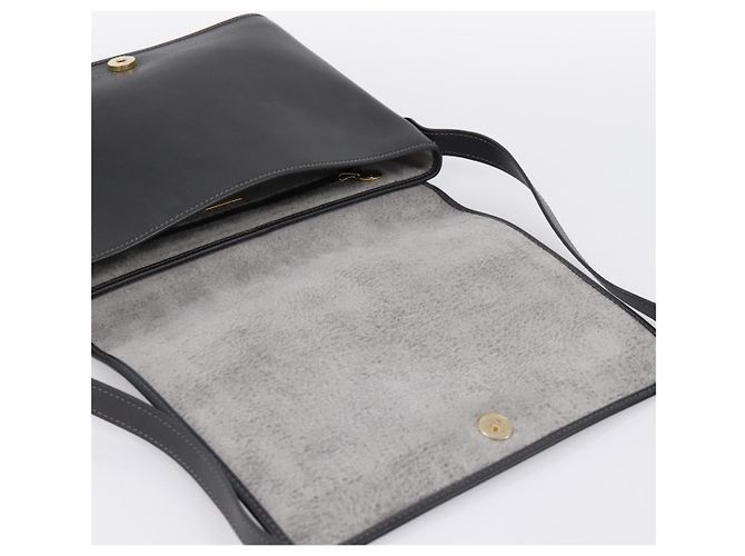 Borsa a tracolla Christian Dior in pelle nera e oro Auth 196415 Nero - vista 10