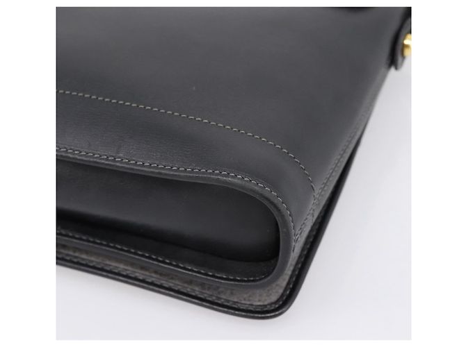 Borsa a tracolla Christian Dior in pelle nera e oro Auth 196415 Nero - vista 15
