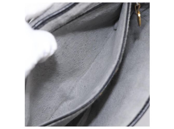 Borsa a tracolla Christian Dior in pelle nera e oro Auth 196415 Nero - vista 22