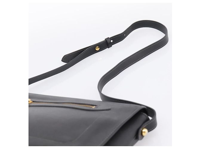 Borsa a tracolla Christian Dior in pelle nera e oro Auth 196415 Nero - vista 8