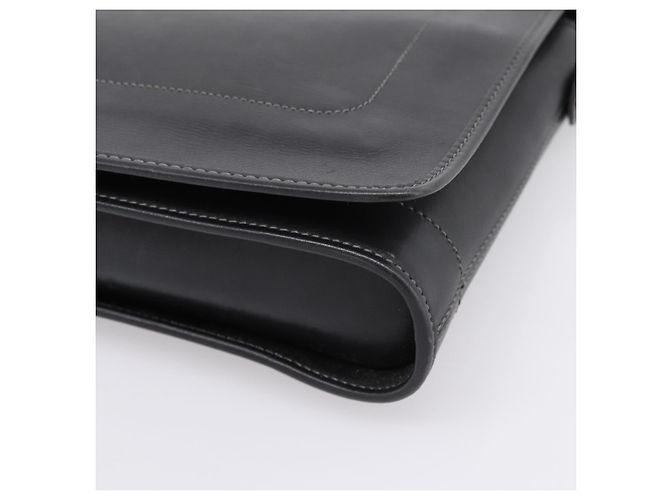 Borsa a tracolla Christian Dior in pelle nera e oro Auth 196415 Nero - vista 9